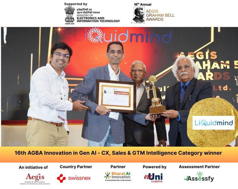 Liquidmind AI at the Aegis Graham Bell Award ceremony